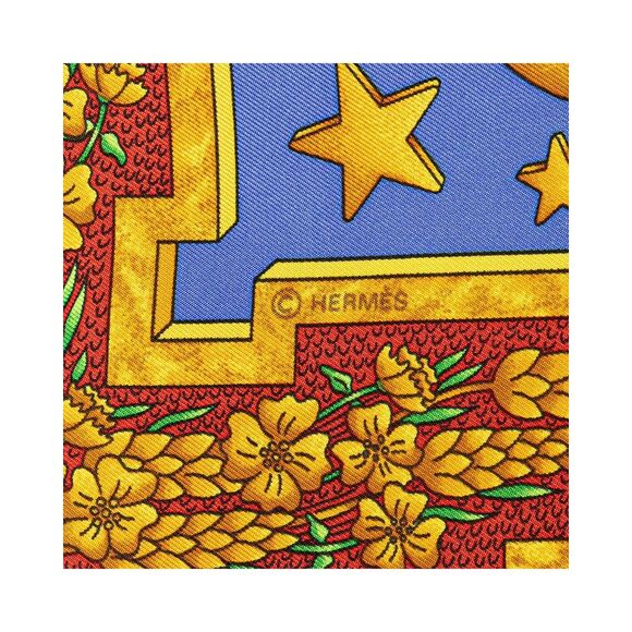 Pre Loved Louis Vuitton Herms Soleil Silk Scarf Multicolor 90cm x 90cm - Picture 4 of 7